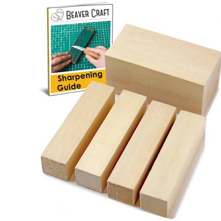 BeaverCraft - Wholesale Craft Supplies - BW1 - Wood Carving Blocks Set of Basswood