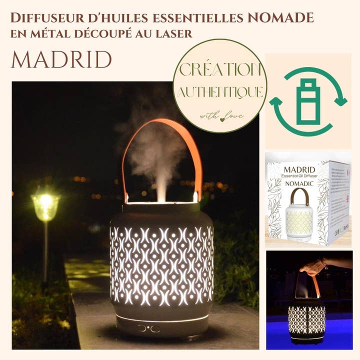 Zen'Arôme - Wholesale Electronic Diffuser - Essential Oil Diffuser with Built-in Battery Madrid3