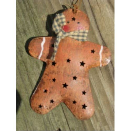 Christmas Metal Ornament OR302 - Gingerbread Man for wholesale by Nannie and B's Crafts
