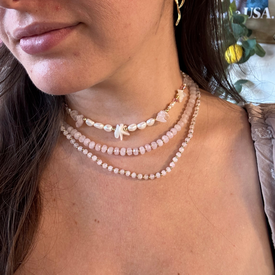 Camilla Limón - Wholesale Beaded/Pearl Necklace - Gemstone Fresh Water Pearl Mother of Pearl Gold Necklace21