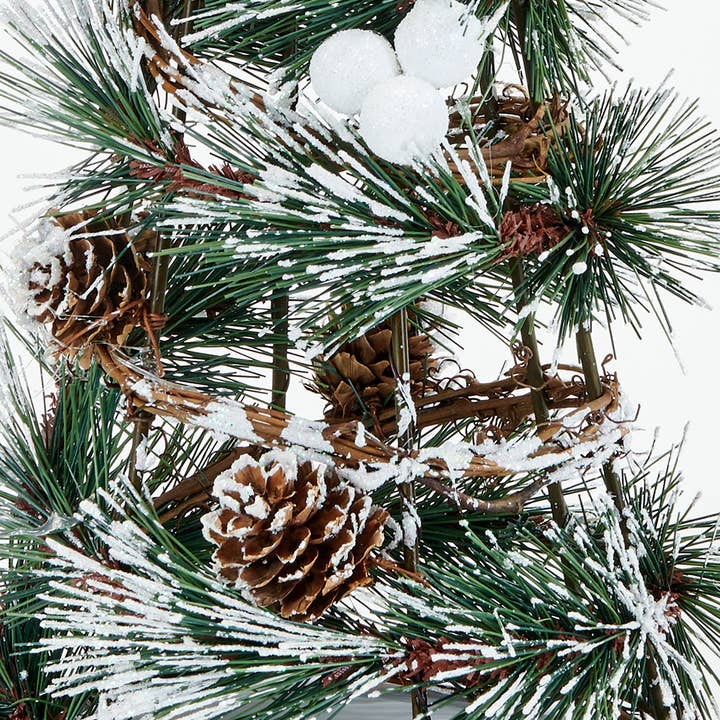 WORTH IMPORTS - Wholesale Christmas Decoration - 14" Snowy Pine Cone Tabletop Tree1