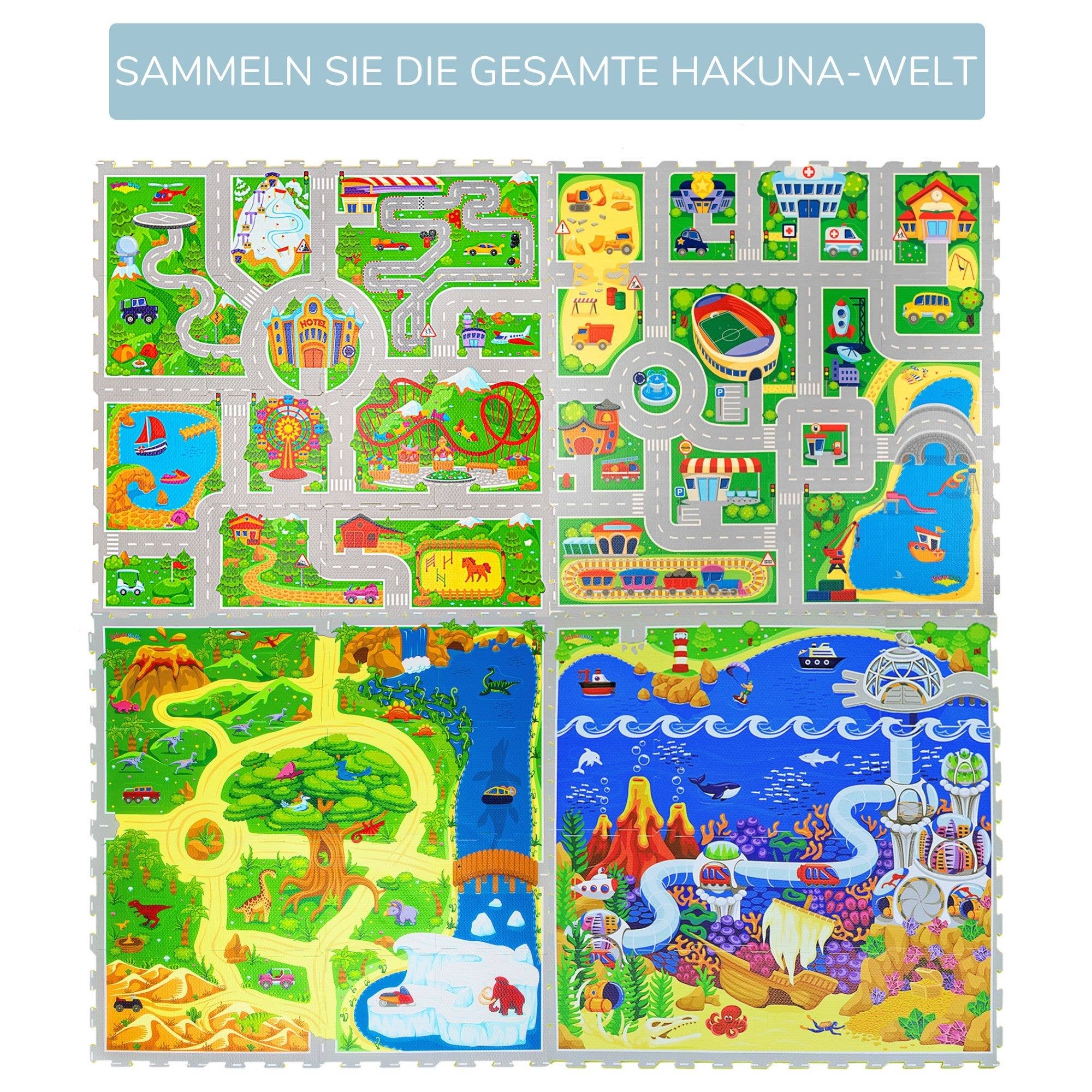 HM Hamburg Merchants GmbH – wholesale Play mat – Kids & baby – Hakuna Matte Foam Play Mat «City» 1.2 x 1.2 m6