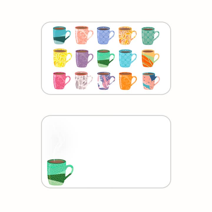 Biscotti Designs - Wholesale Stationery/Notecard Set - Coffee Mugs - Itty Bitty 20 Mini Card Set2