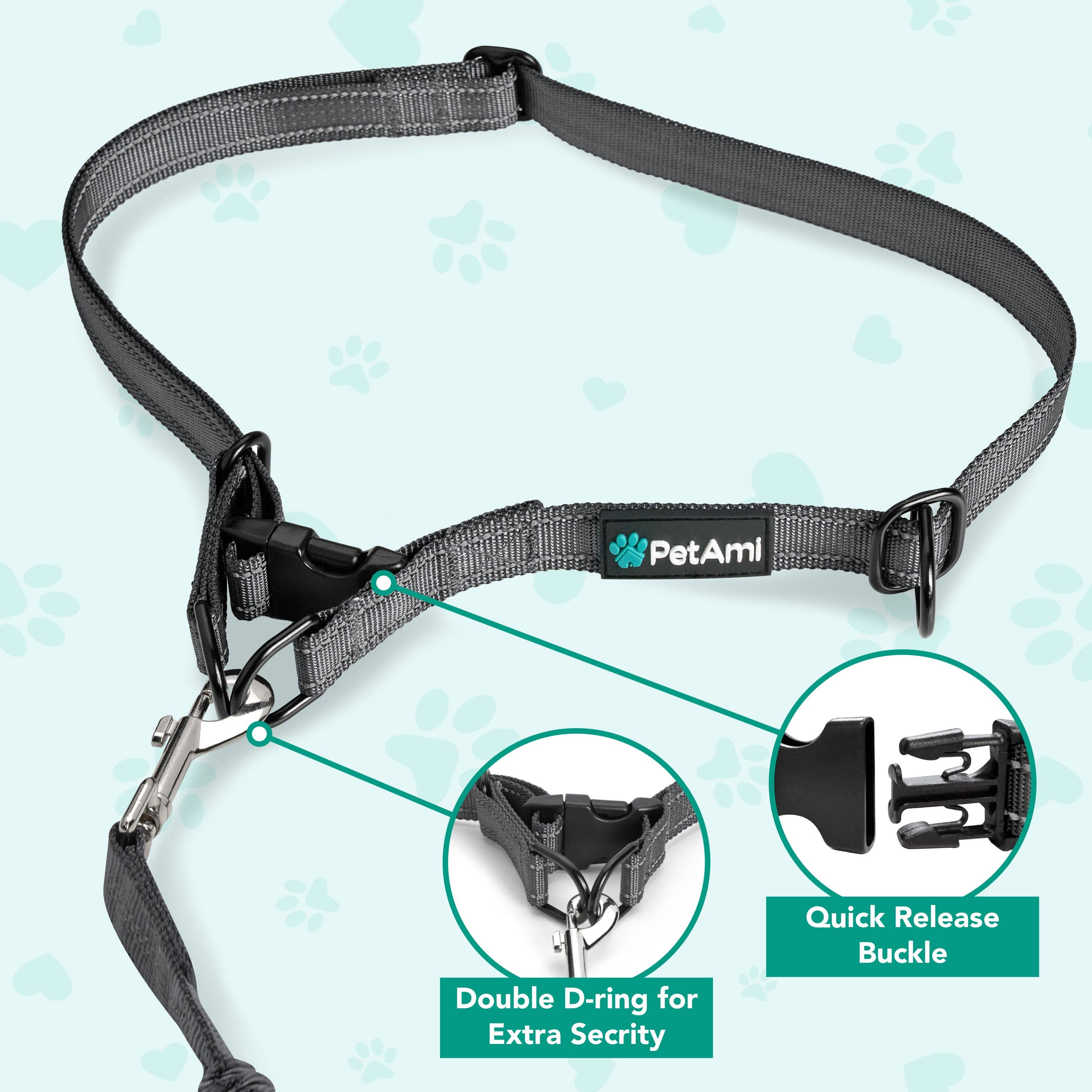 PetAmi - Wholesale Pet Leash - Dog - Heavy Duty Hands Free Dog Leash Belt4