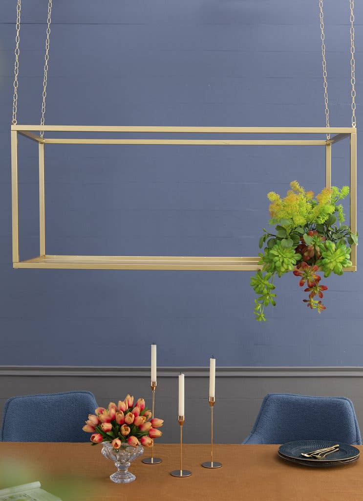 A&B Home Group Inc. - Wholesale Display Shelf - 55x27.5x27.5" Golden Iron Stand With Chains 1EA/CTN1