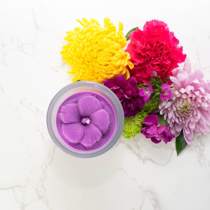 Multifaceted™ Artisan Candles - Wholesale Novelty Candle - Hibiscus Flower Candle - Eco-Friendly Candle-multiple sizes5