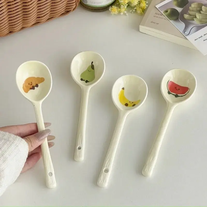 Otterware - Wholesale Kitchen Spoon - Kawaii Hand-Painted Ceramic Fruit & Pastry Spoons9