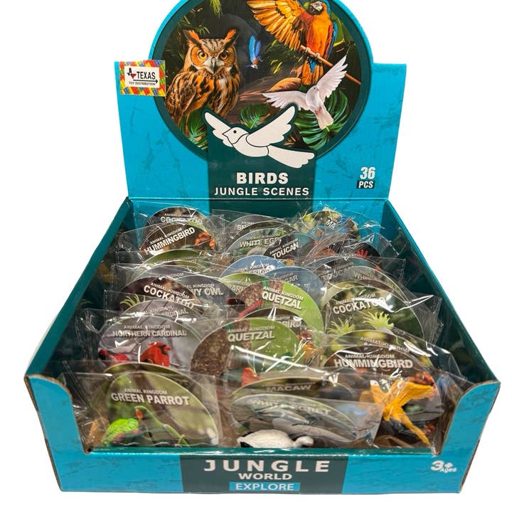 Exhibición de Figuras de Pájaros de 36 para venta al por mayor de Texas Toy Distribution