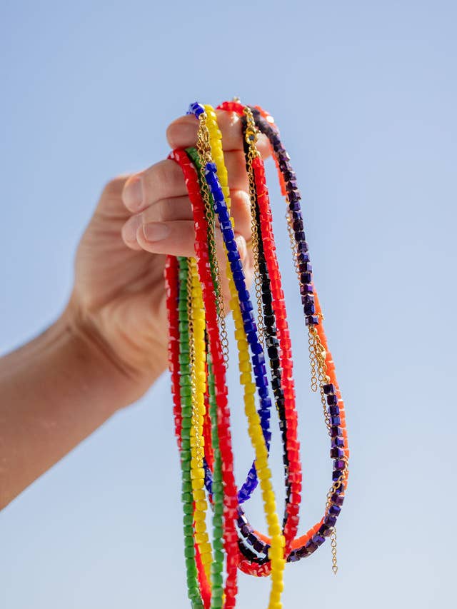 colar de contas coloridas por atacado de TLD Designs