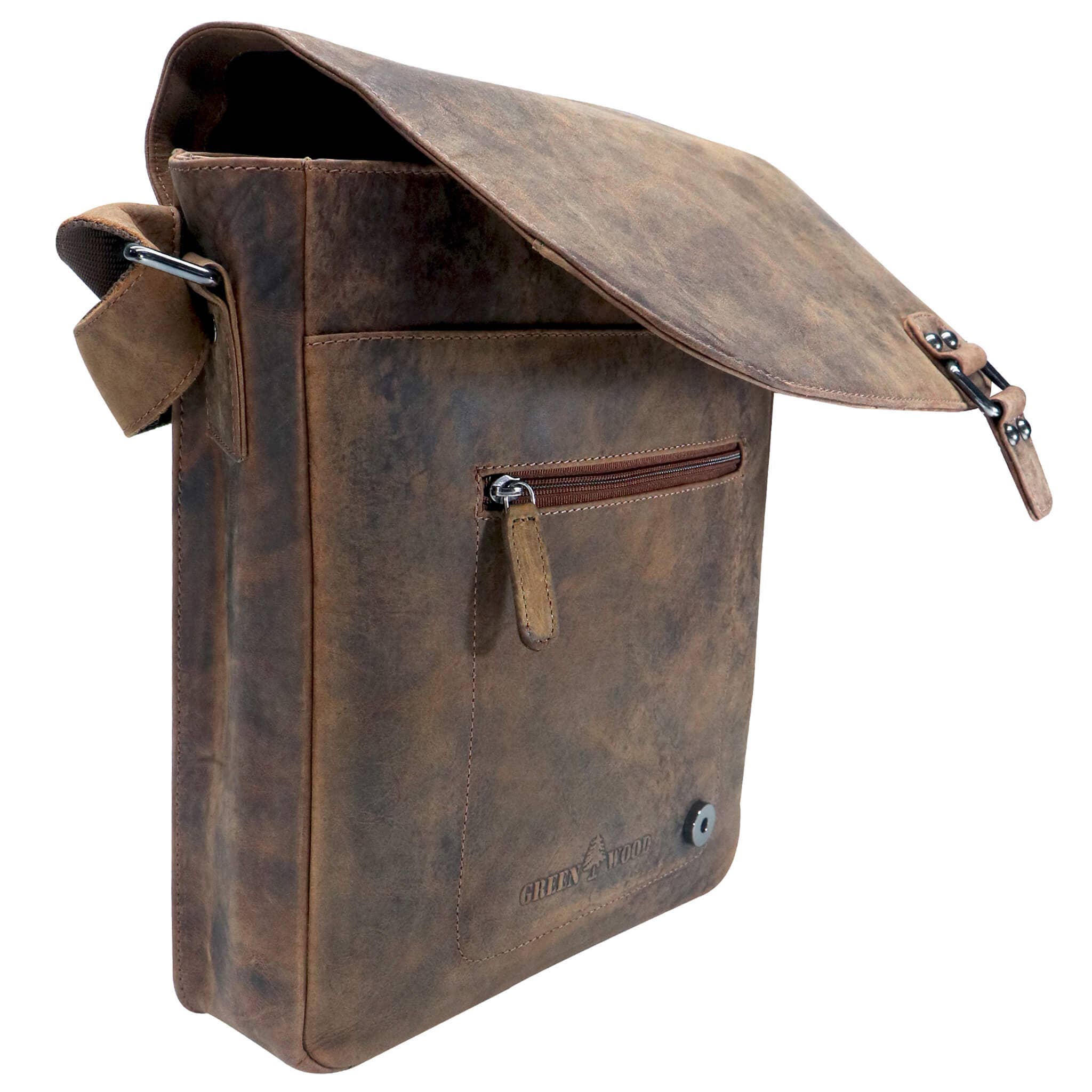 Greenwood - Wholesale Messenger Bag - Unisex - Hedwig A4 leather women's shoulder bag for men5