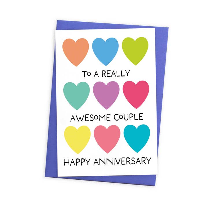 Awesome Couple Anniversary Card for wholesale by size3art