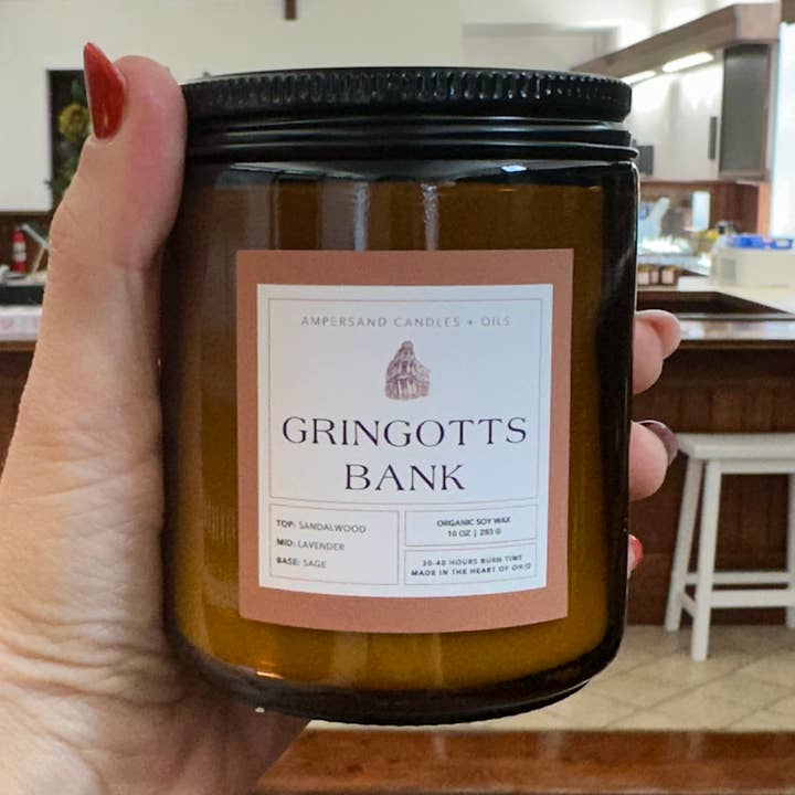 Ampersand Candles + Oils - Wholesale Jar/Filled Candle - Gringotts Bank Candle - Harry Potter (Soy or Beeswax)0
