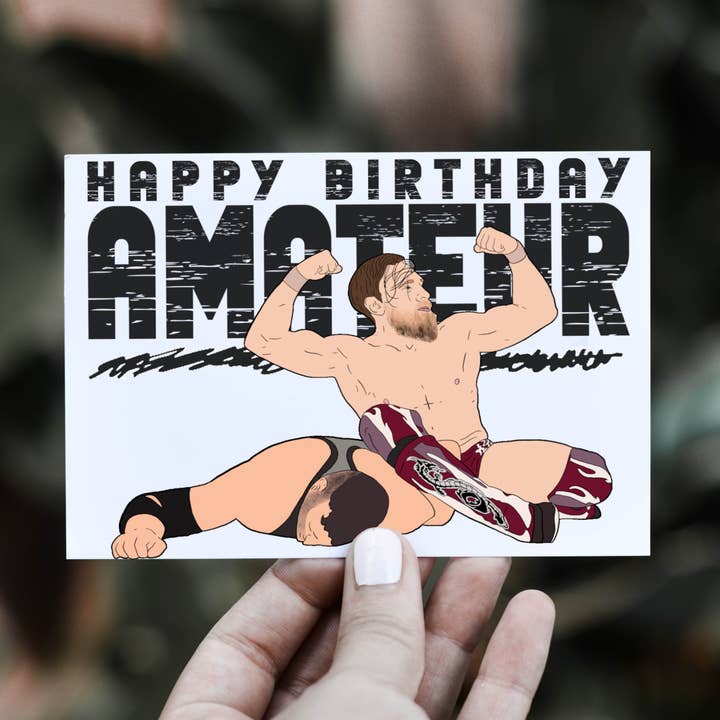 Bryan Danielson Greeting Card for wholesale by Geeked Out Greetings