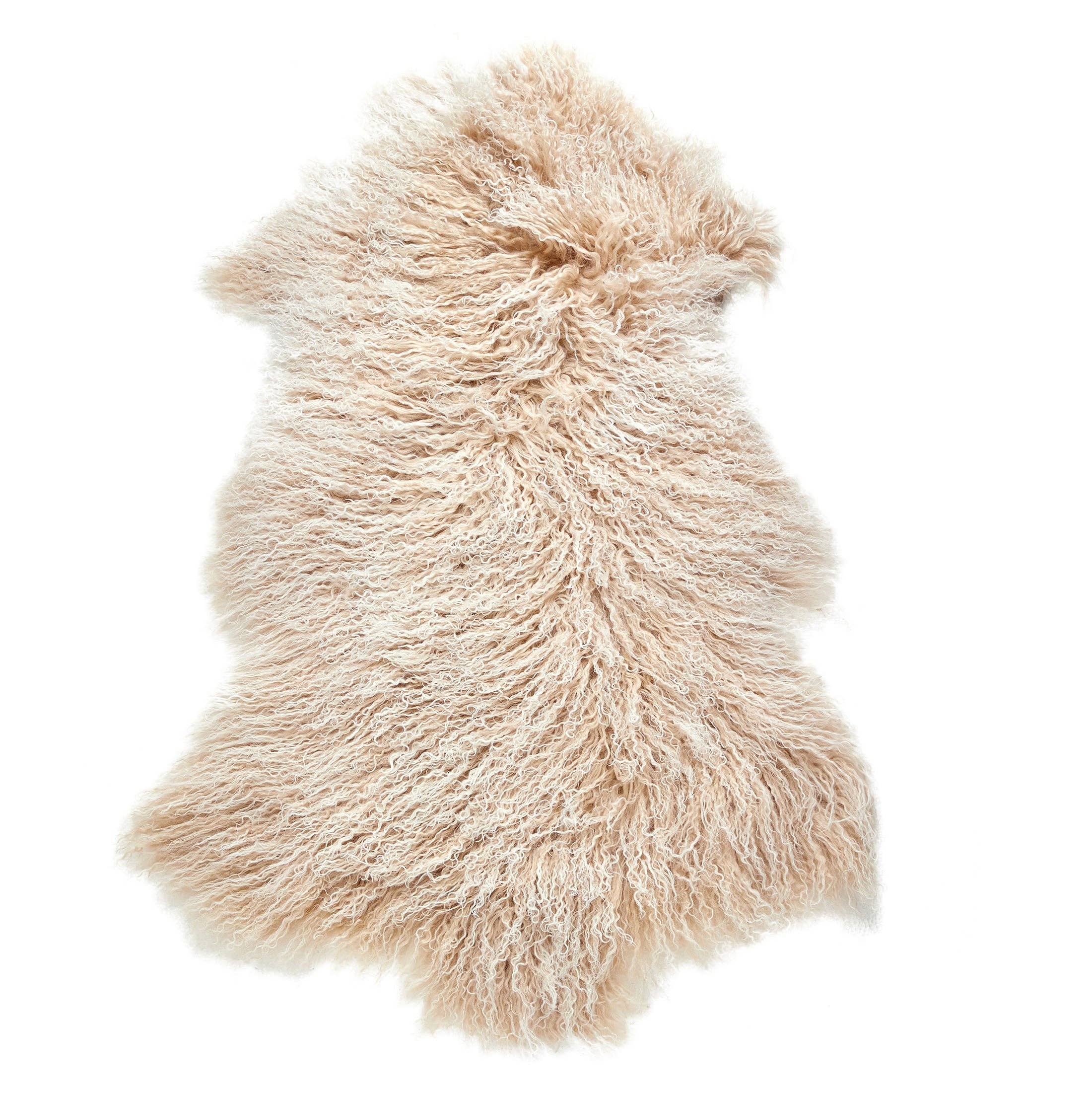 HUIRESOURCE - Vente Plaids - Fourrure d'agneau mongol avec poils naturellement bouclés en couleur mélangée15