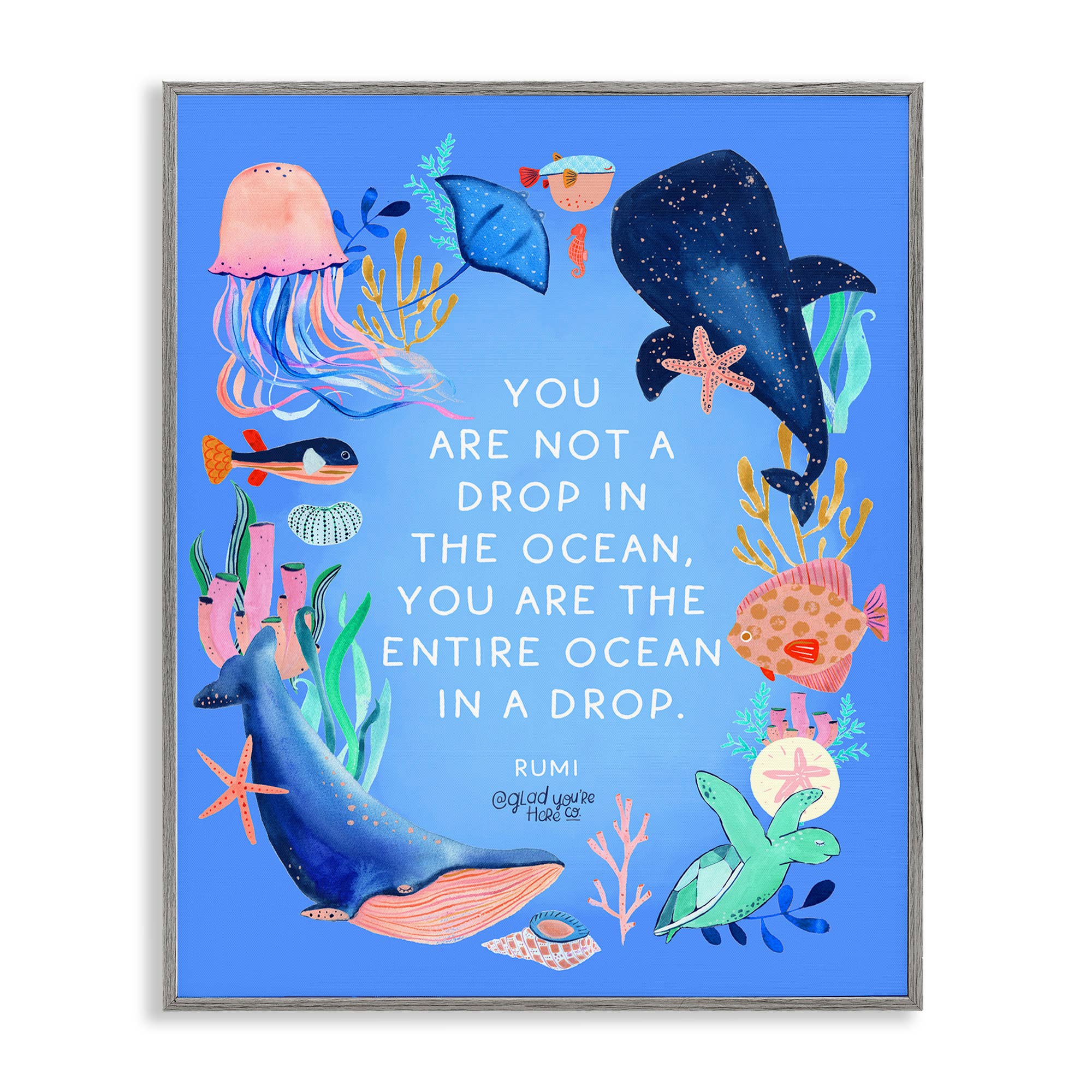 Stupell Industries - Wholesale Wall Sign - Entire Ocean In A Drop - Framed Wall Art20