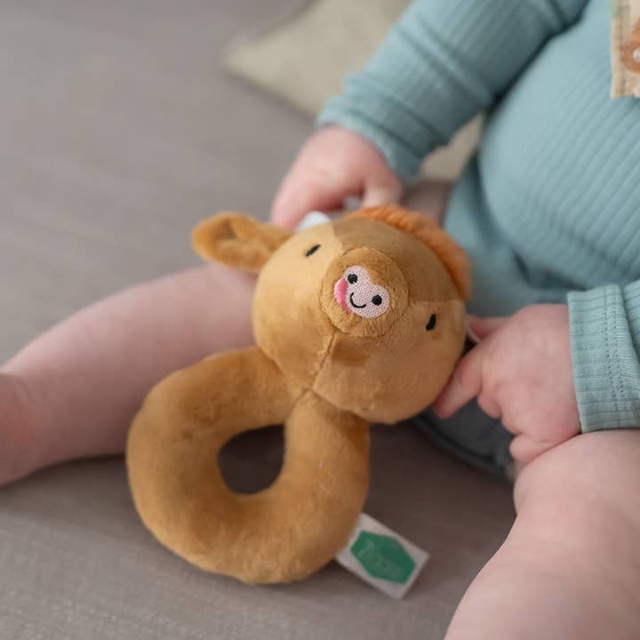 Ziggle Baby - Wholesale Handheld Rattle - Baby - Highland Cow Plush Baby Rattle