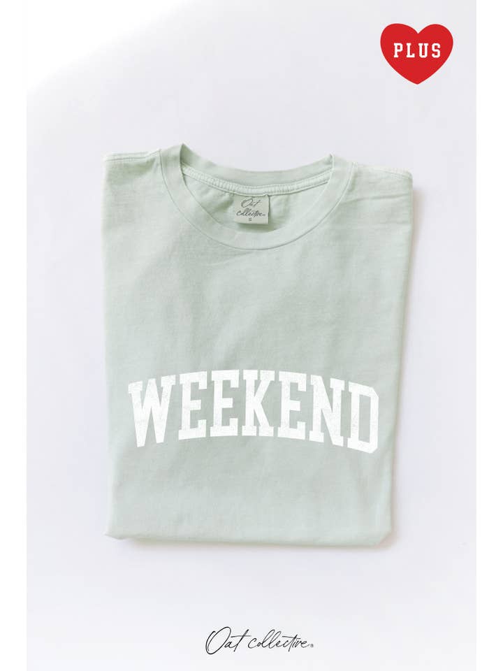 OAT COLLECTIVE - Wholesale Screen Printed T-Shirt - Women's - WEEKEND Plus Mineral Graphic Top