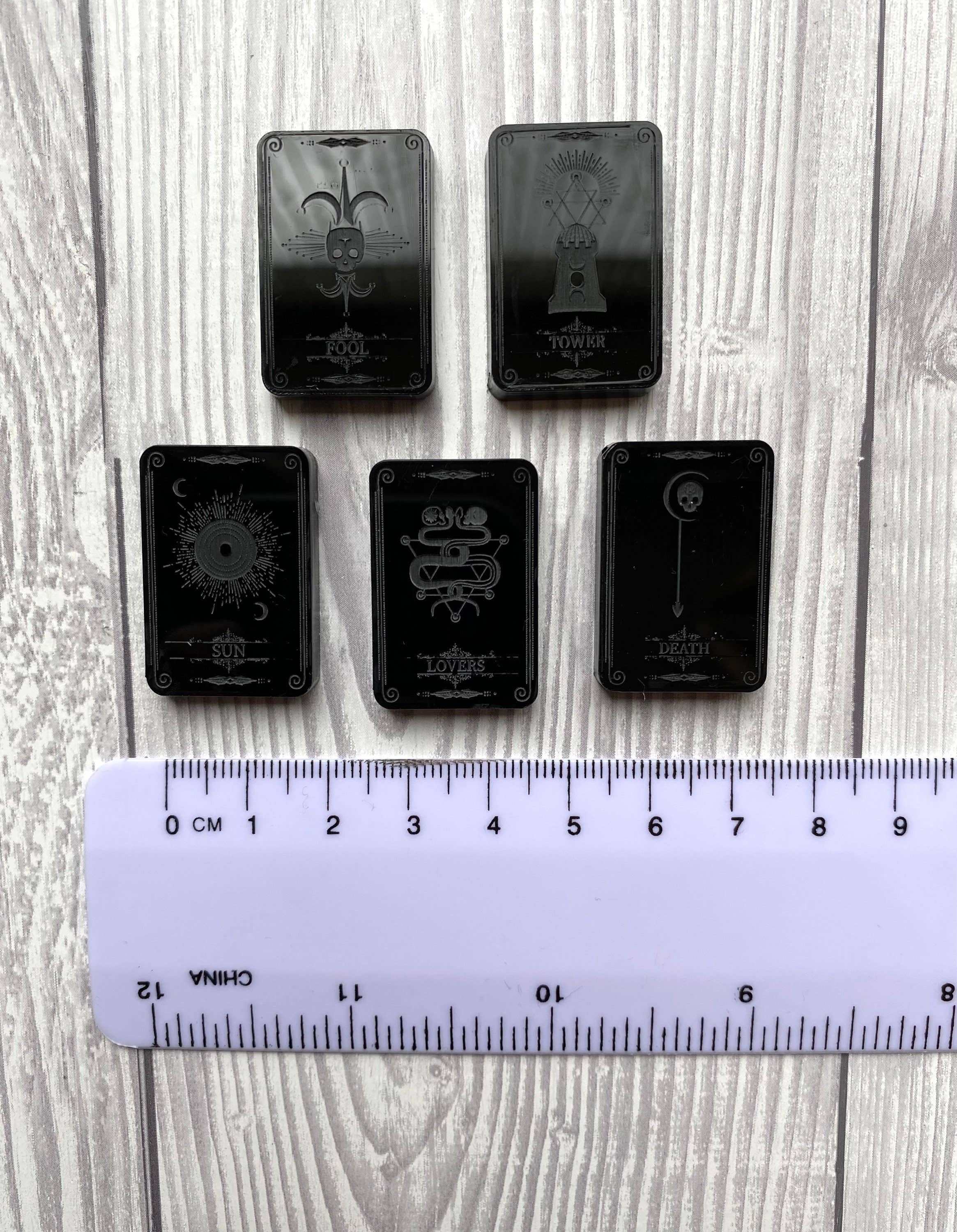 EllaRaeMouldsVinyls – wholesale Craft supplies – Full Set of MINI Celestial Tarot Card Silicone Moulds4