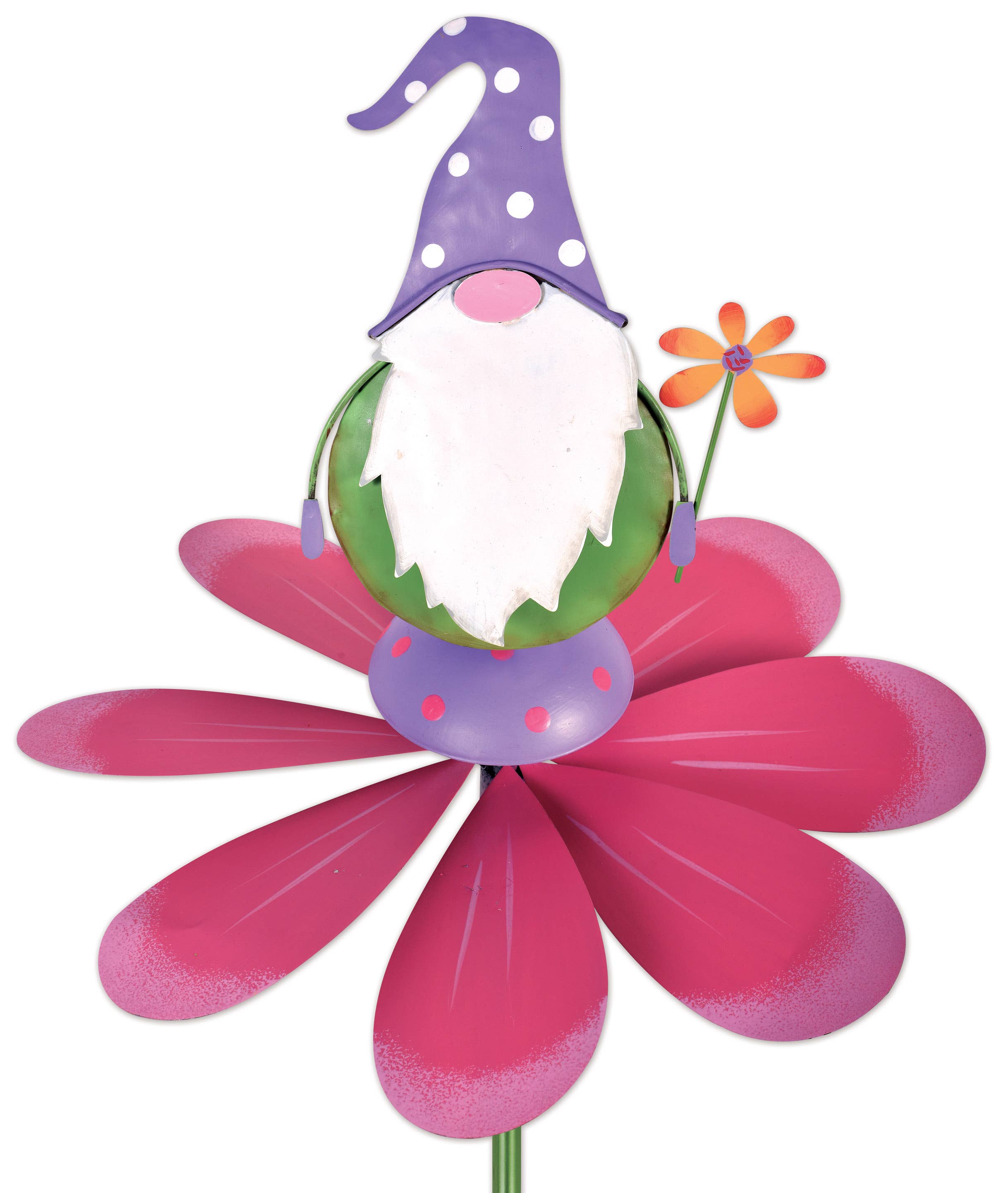 Sunset Vista Designs - Vendita all'ingrosso Gnomi da giardino - Spinner a forma di gnomo con cappello viola2