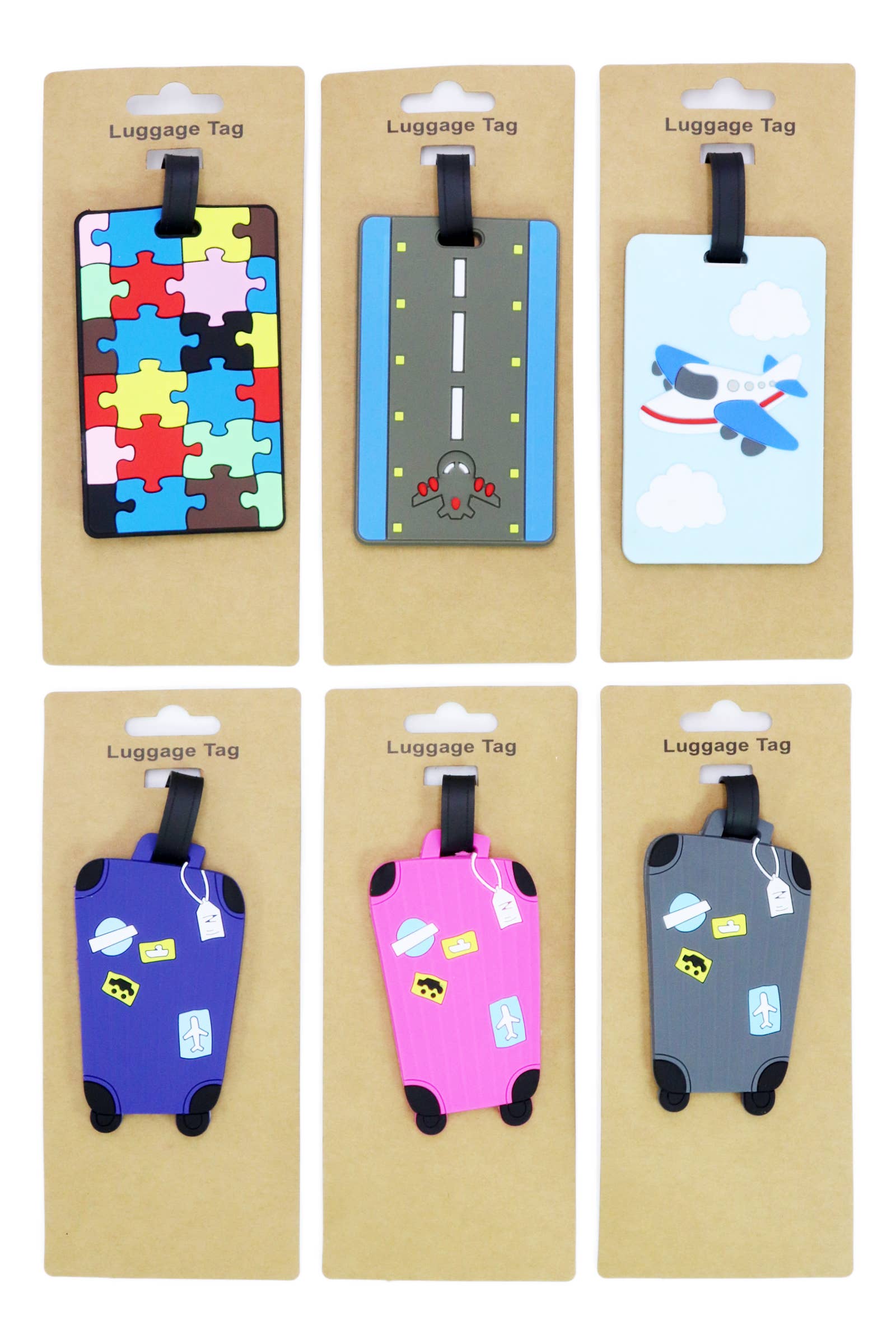 Cap Zone - Wholesale Luggage Tag - Travelers Whimsical Cartoon Silica Luggage Tag - 12 pcs1