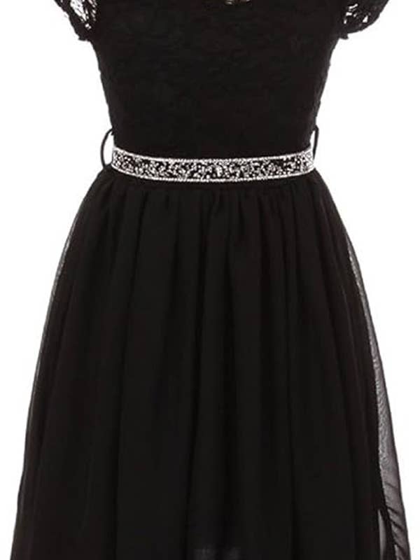 iGirlDress - Wholesale Dress - Kids - Floral Lace and Chiffon Flower Girl Dress 2-14