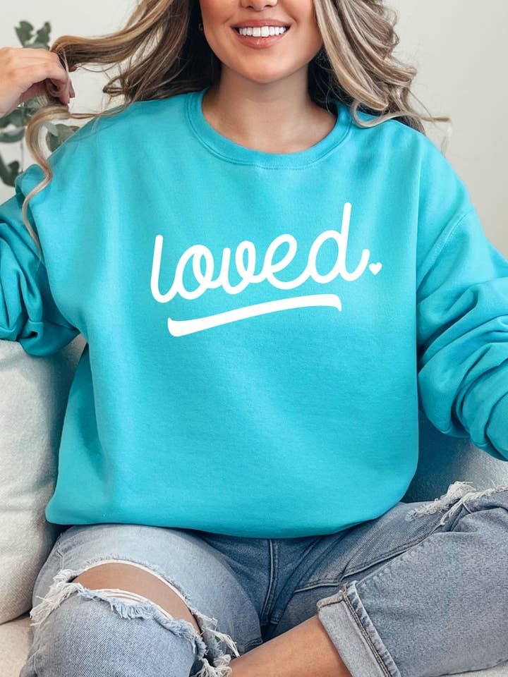Loved Graphic Sweatshirt for wholesale by RAGS & ROYAL