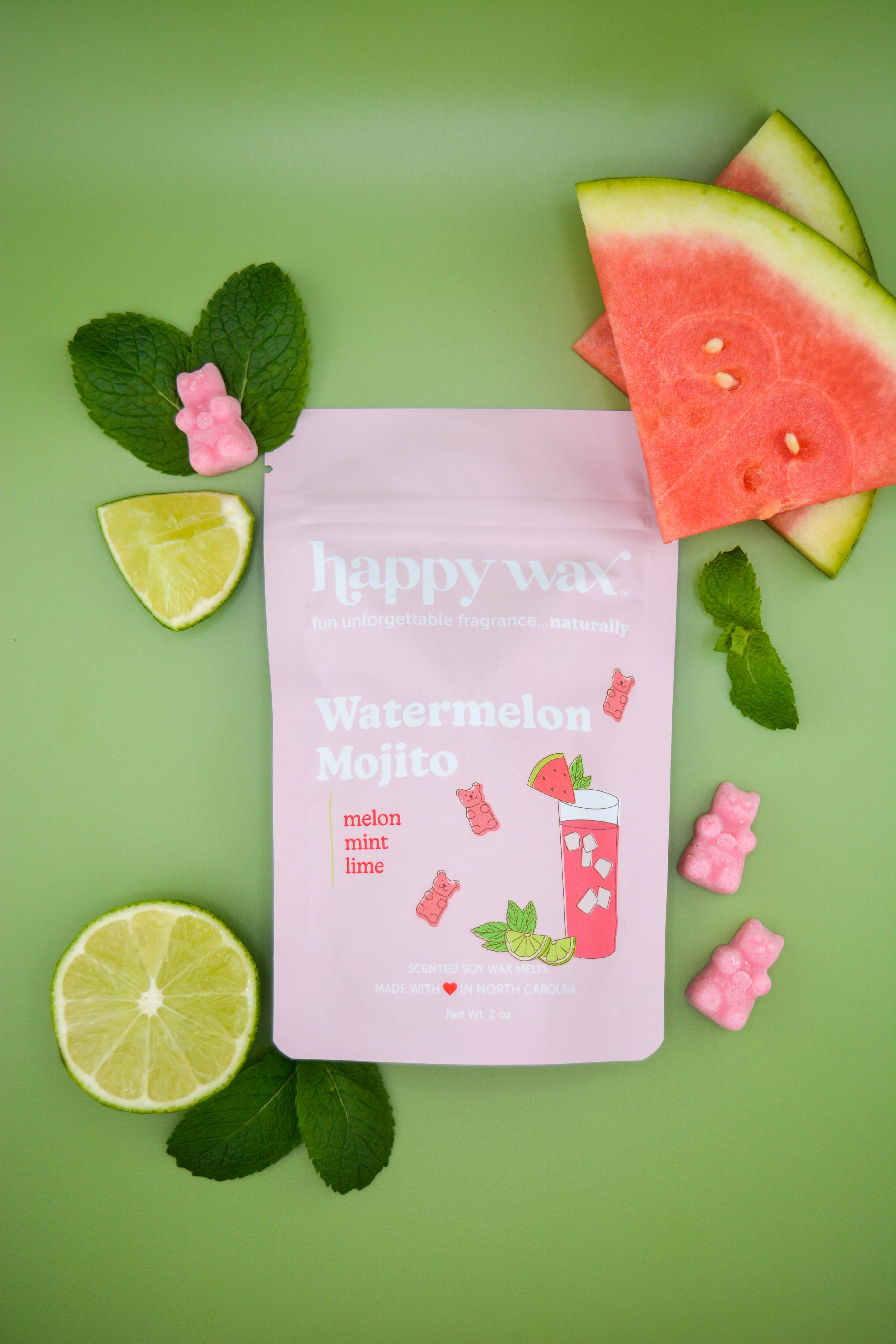 Happy Wax – wholesale Wax melt – Watermelon Mojito Wax Melts - 4 oz or 8 oz Pouch1