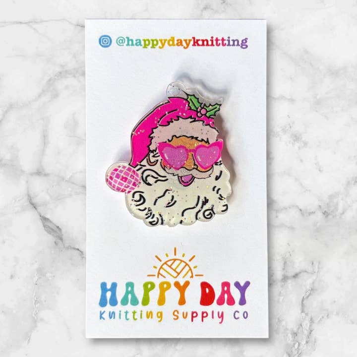 Santa Needle Minder & Stitch Marker Holder for Crafting for wholesale by Happy Day Knitting