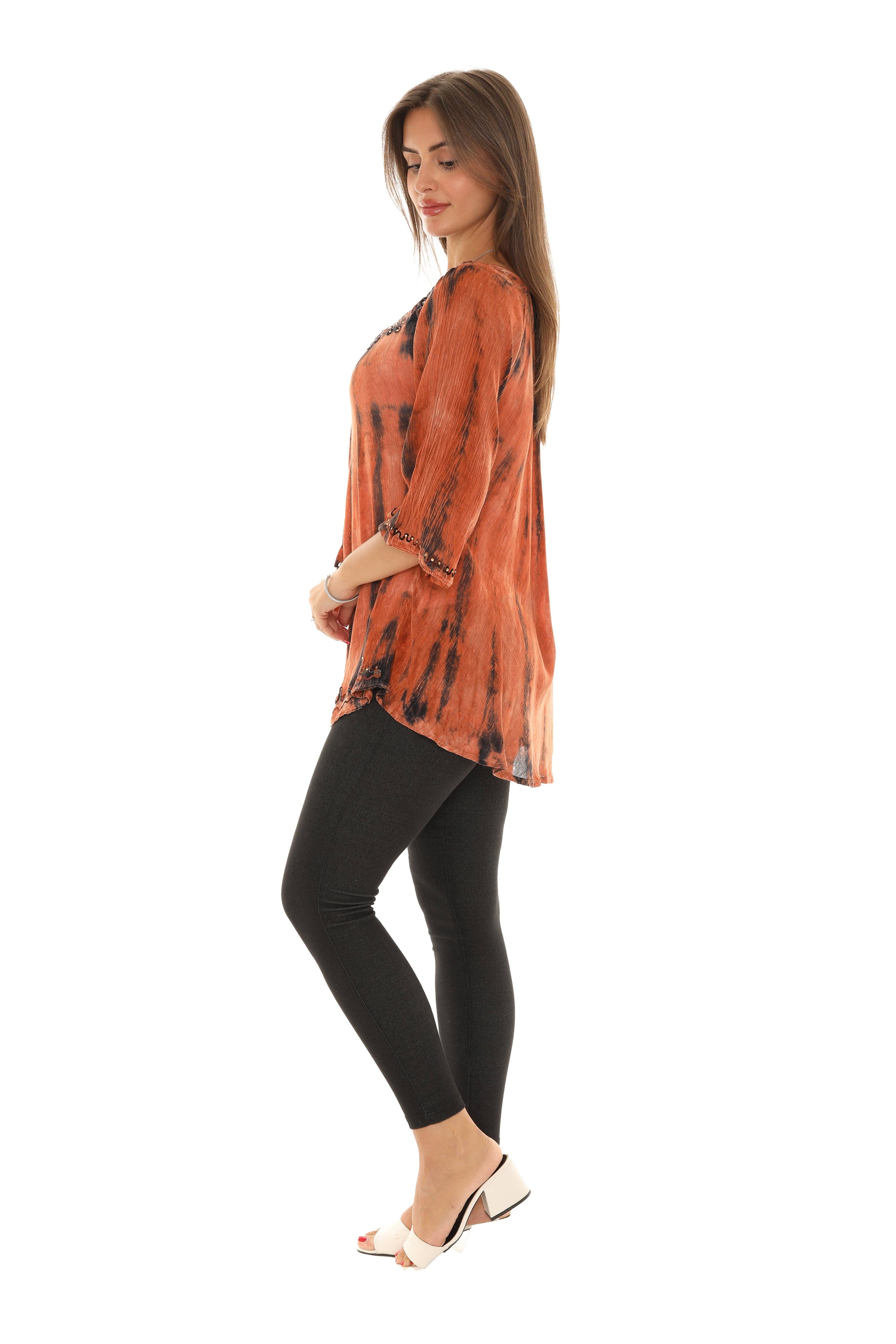 Shoreline Wear. INC – wholesale Tunic – Women’s – Tie-Dye Tiger Print Rayon Tunic8