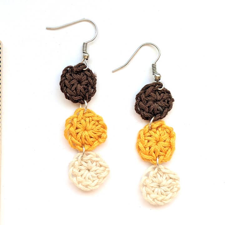 Handmade Crochet Dangle Earrings for wholesale by Royaboya Handmade