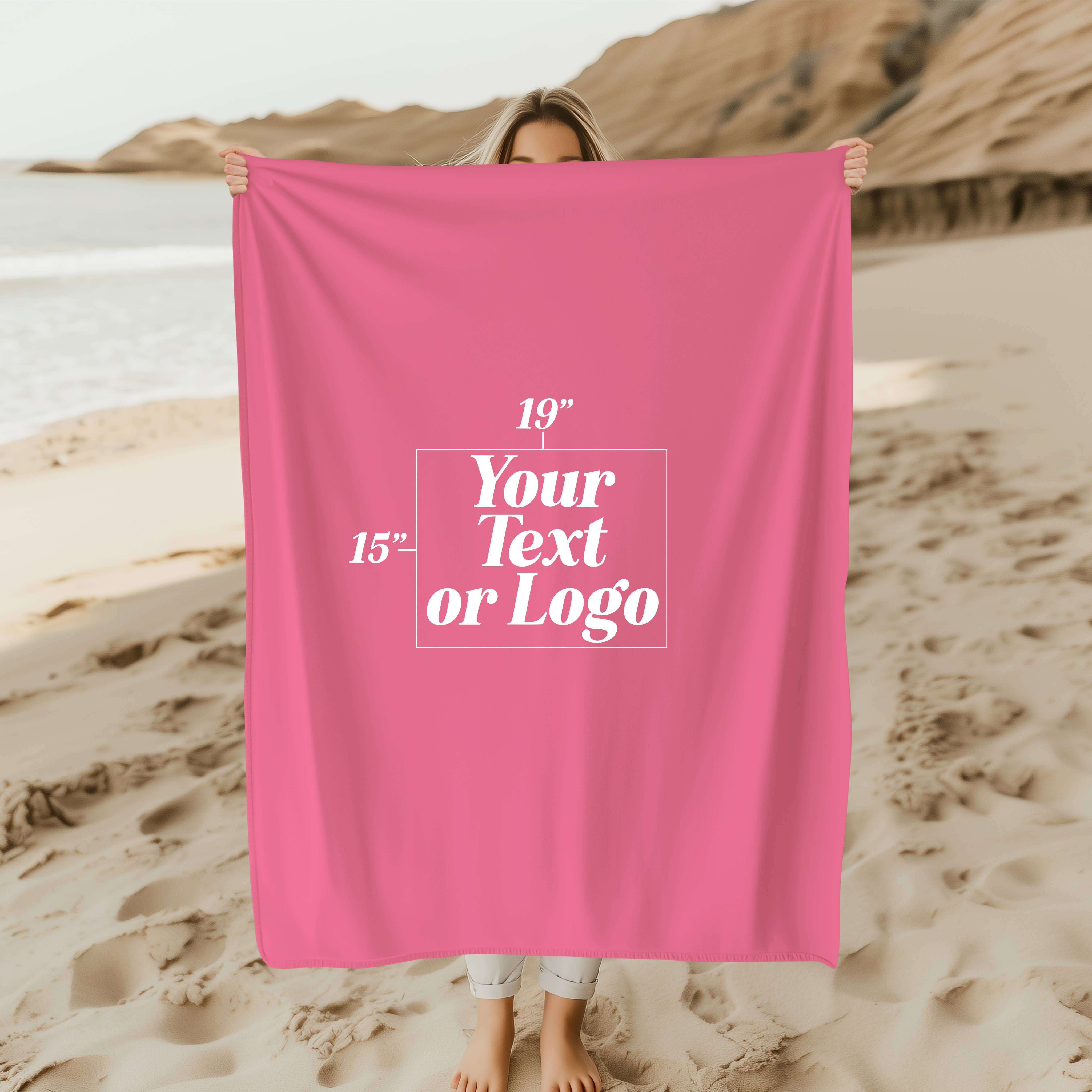 Nobullwoman Apparel - Wholesale Throw Blanket - CUSTOM LOGO or TEXT Blanket, Beach Throw, Your City, Resort9