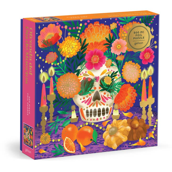 Ofrenda del Dia de Muertos 500 Piece Foil Puzzle and other Purchase Wholesale abalorios plata. Free Returns & Net 60 Terms on Faire trending on Faire.