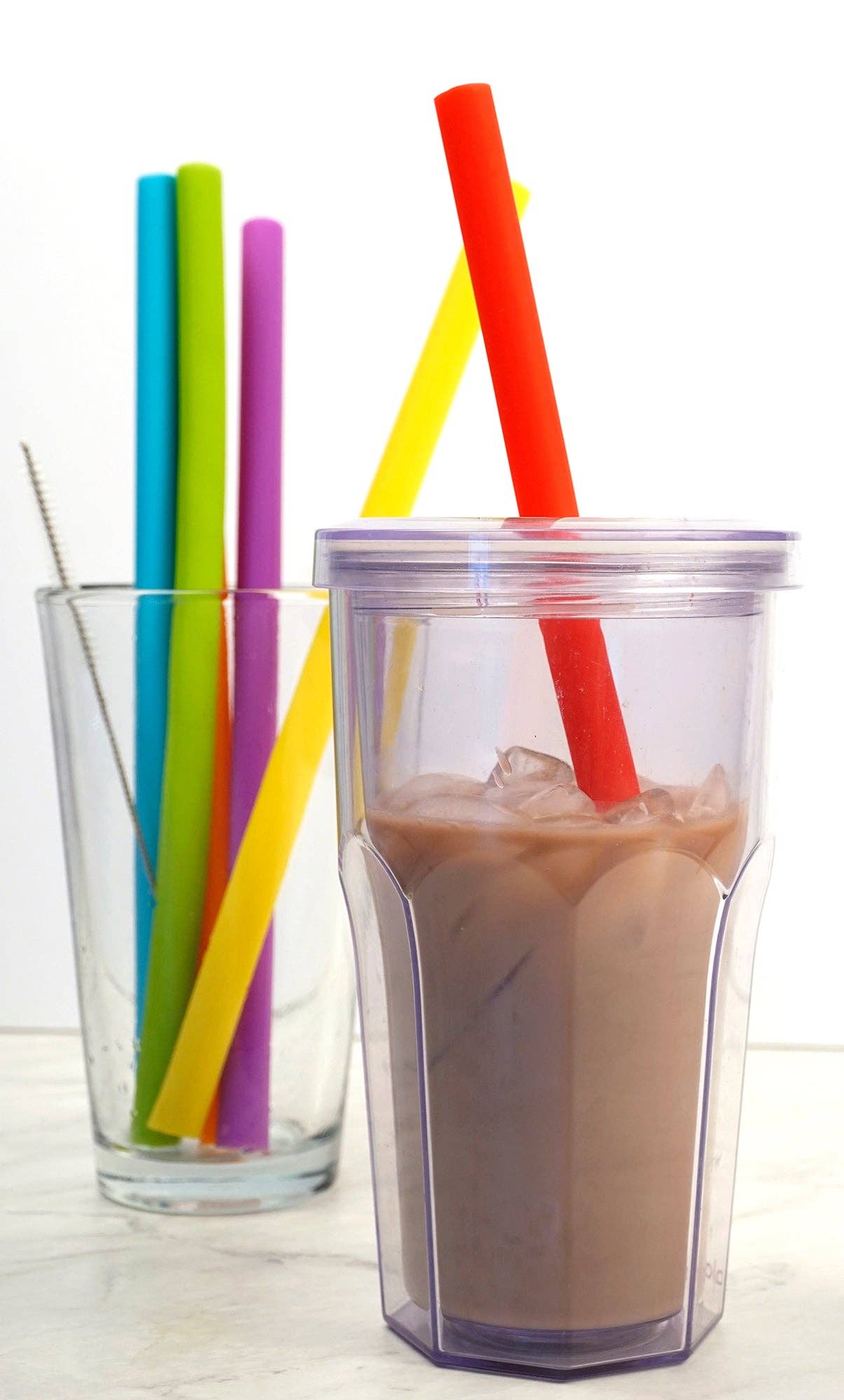 RSVP International - Wholesale Drinking Straw - 10In Silicone Smoothie Straw Set Of 61