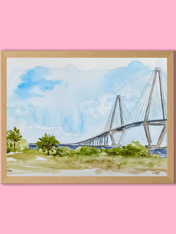 Ravenel Bridge Art Print for wholesale by Alfred & Lu
