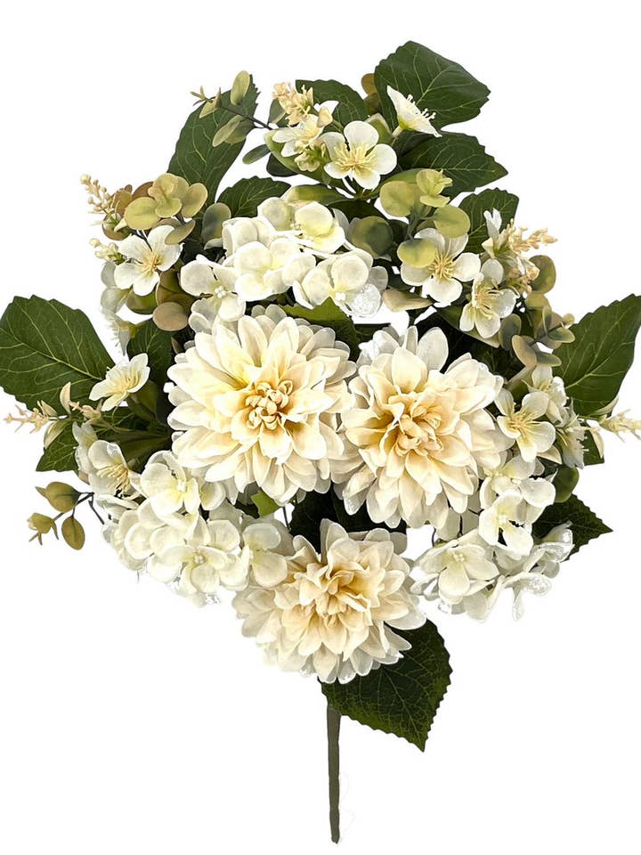 R.U/C. DAHLIA/HYDRANGEA X11 CREAM 54cm for wholesale by Aguilar Málaga