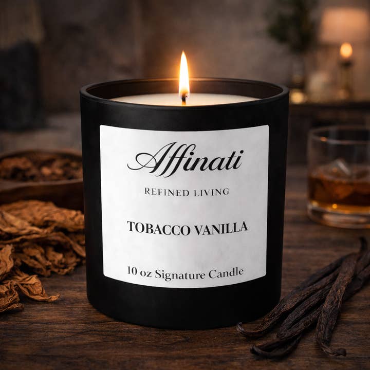 Affinati - Wholesale Jar/Filled Candle - Tobacco Vanilla Signature Candle1
