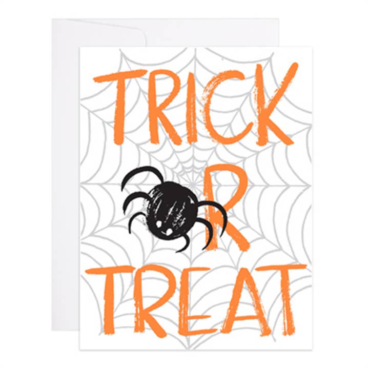 Trick or Treat - Tarjeta de Halloween para venta al por mayor de 9th Letter Press