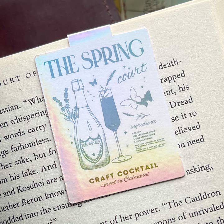 Marque-page magnétique Romantasy ACOTAR Cour du Printemps Cadeau littéraire pour la vente par Well Read Babes