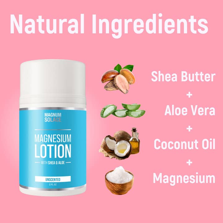 Magnum Solace - Wholesale Pain Relief Spray/Cream - 2oz Magnesium Lotion - Restless Legs & Muscle Pain Relief 2