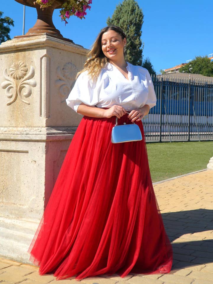 Gonna lunga in tulle W9050 per la vendita all'ingrosso da parte di Invitadissimas