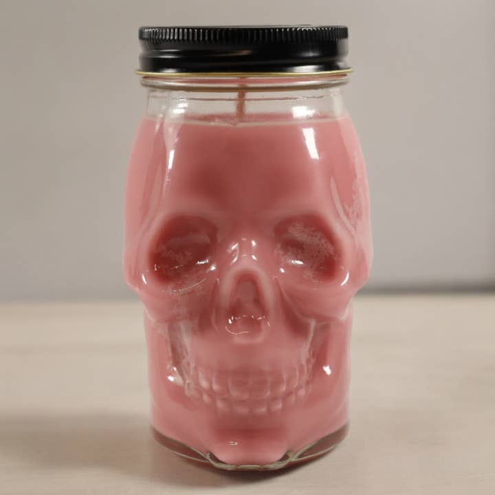 Lebanon Candle Company - Wholesale Jar/Filled Candle - Doctor Pepper Scented Skull Candle2
