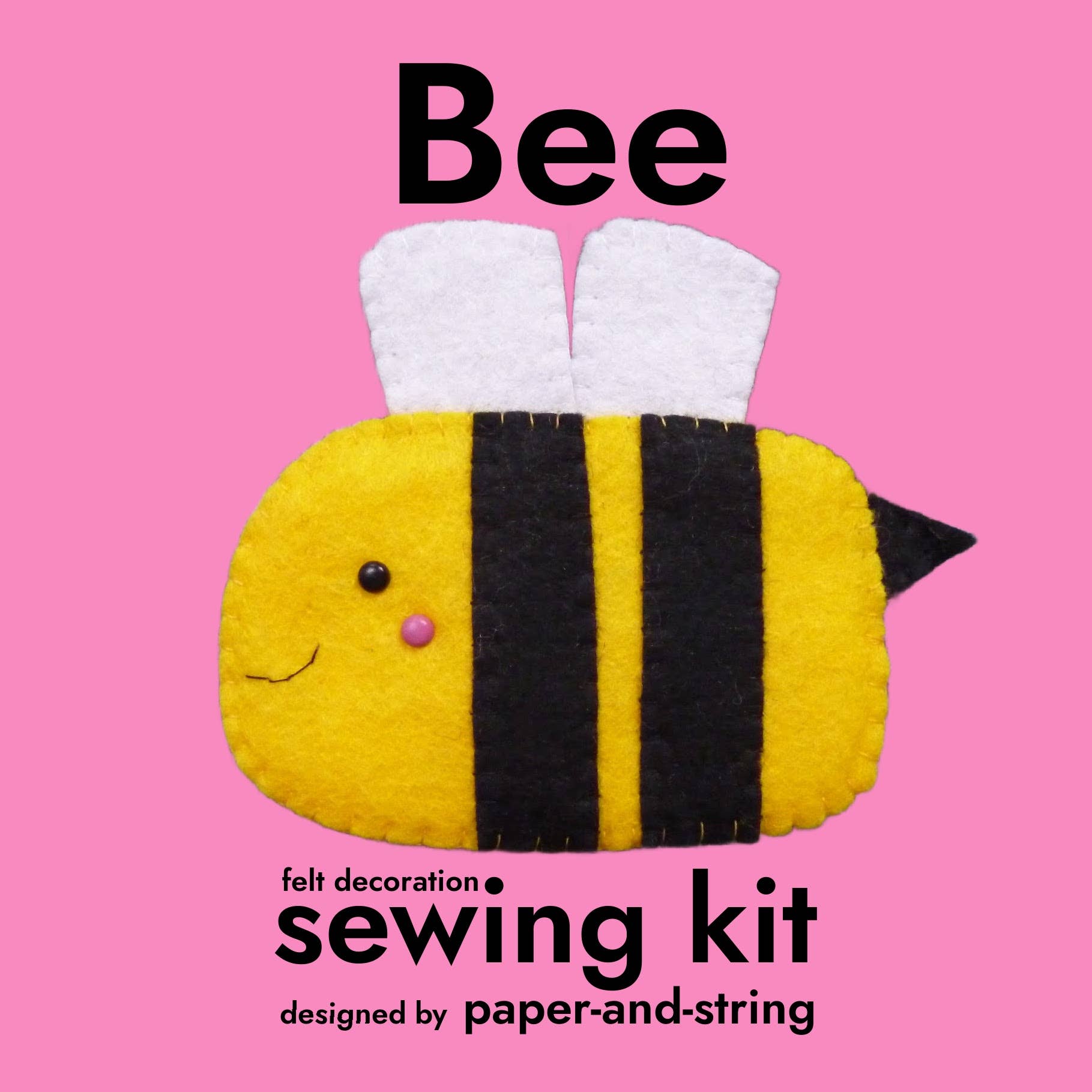 paper-and-string ltd - Wholesale DIY Craft Kit - Bee Felt Decoration Sewing Kit