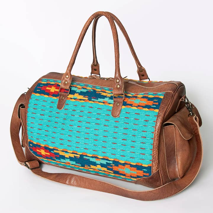 LC-ADBG605 Gegraveerde Leren & Zadeldeken Reistas Western Reistas Weekendtas van American Darling voor wholesale door LS Western