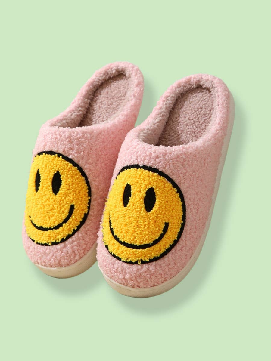 DOUBLJU - Wholesale Slippers - Unisex - Smiley Face Unisex Cotton Slippers for Fall,Winter
17