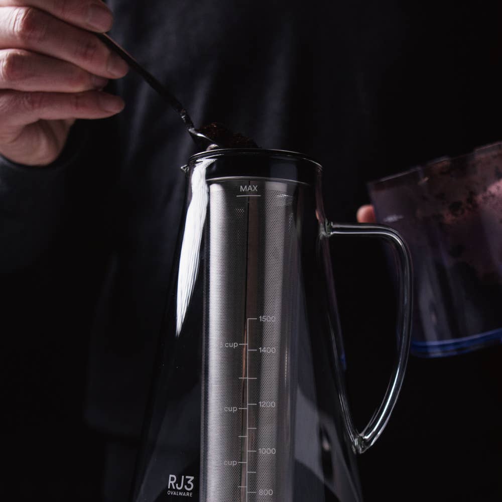 Ovalware - Vendita all'ingrosso Macchine per il caffè - Brocca ermetica per caffettiera fredda e infusore per tè con beccuccio | 1,5 l 5