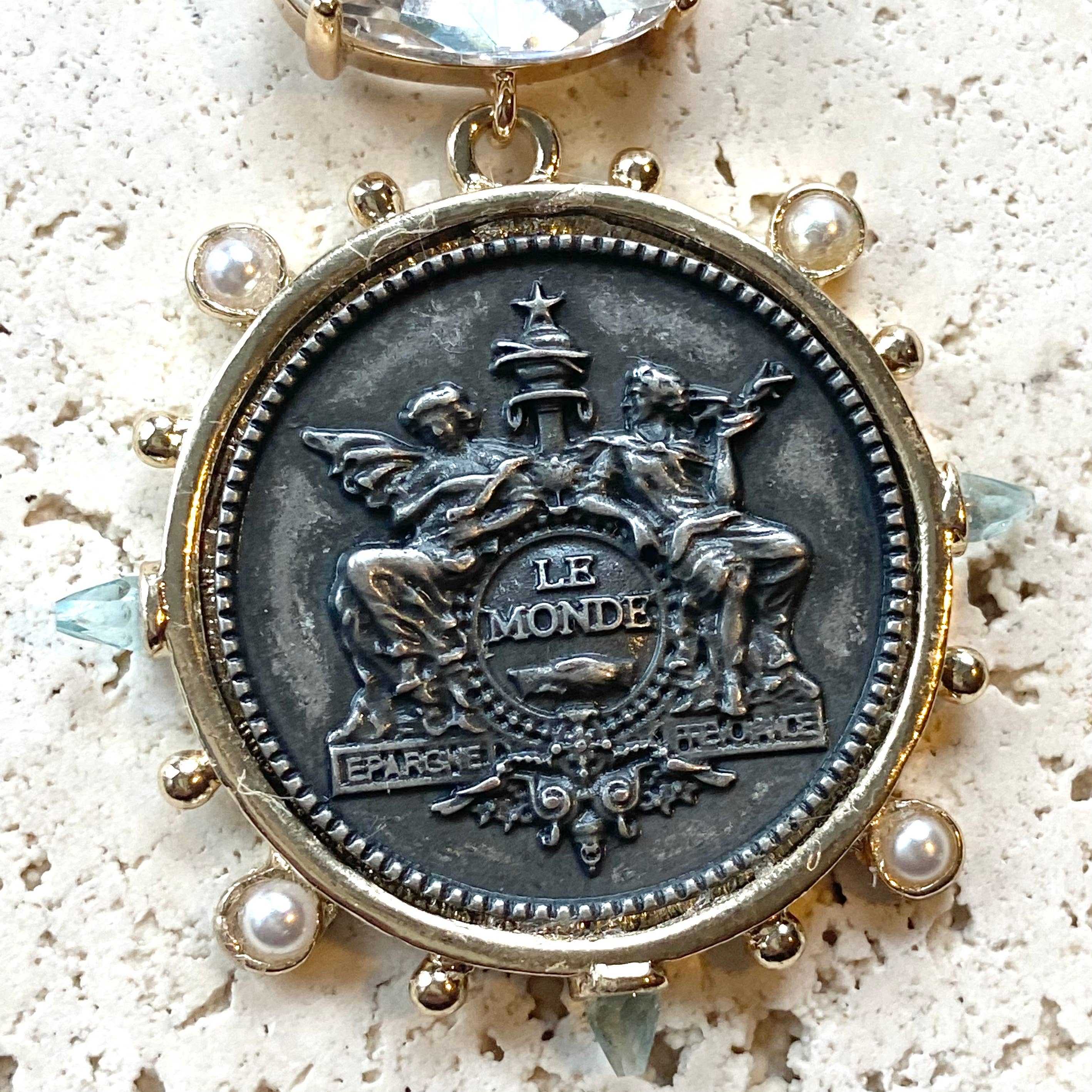 VB&CO Designs Handmade Jewelry – wholesale Hänge-/berlockhalsband – Häst smycken franska mynt medaljong ryttare halsband7