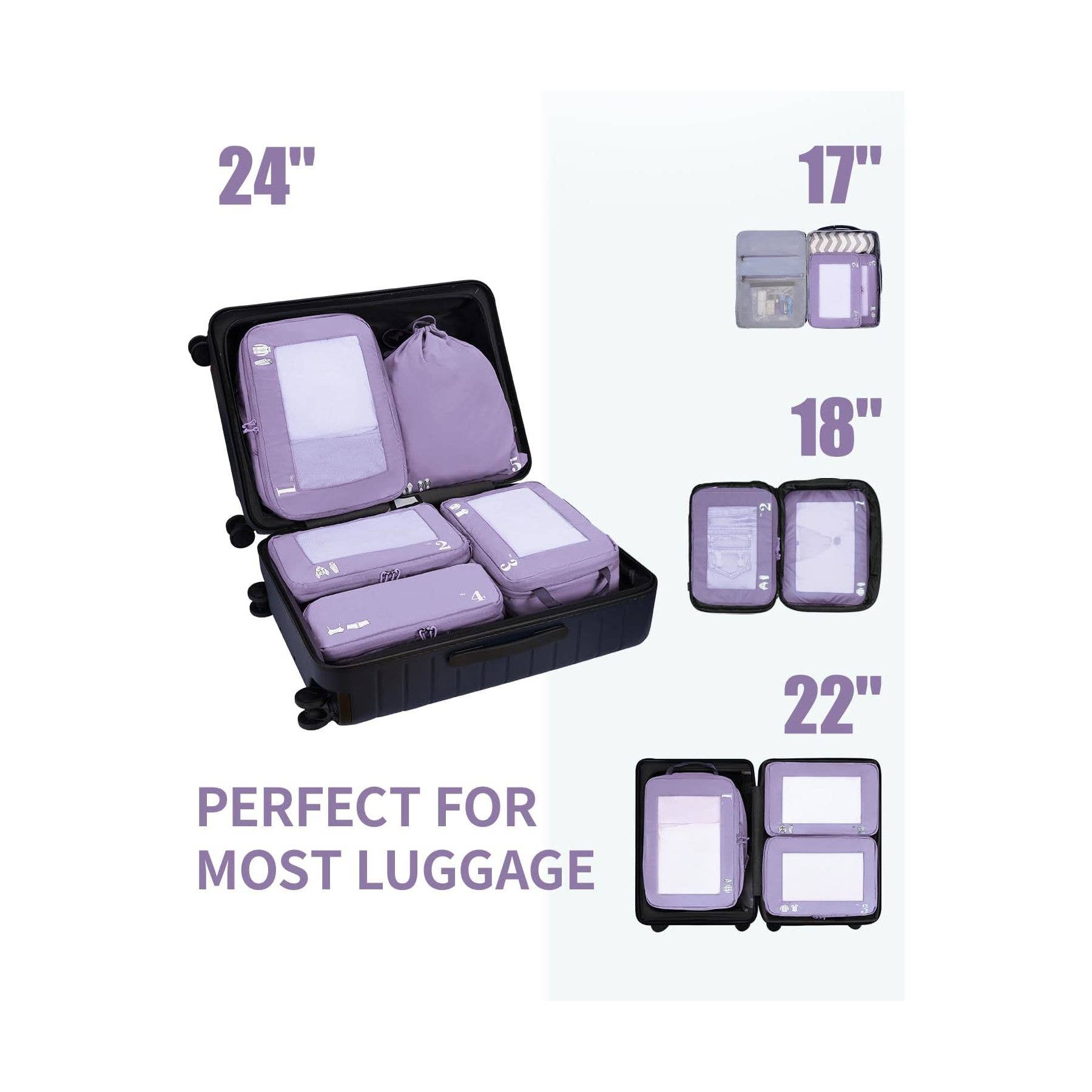 NARWEY INC - Wholesale Packing Cube - 5 Set Compression Packing Cubes for Suitcases Organiser Bags69