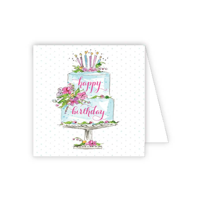 Birthday Cake with Candles Enclosure Card for wholesale by RosanneBeck Collections