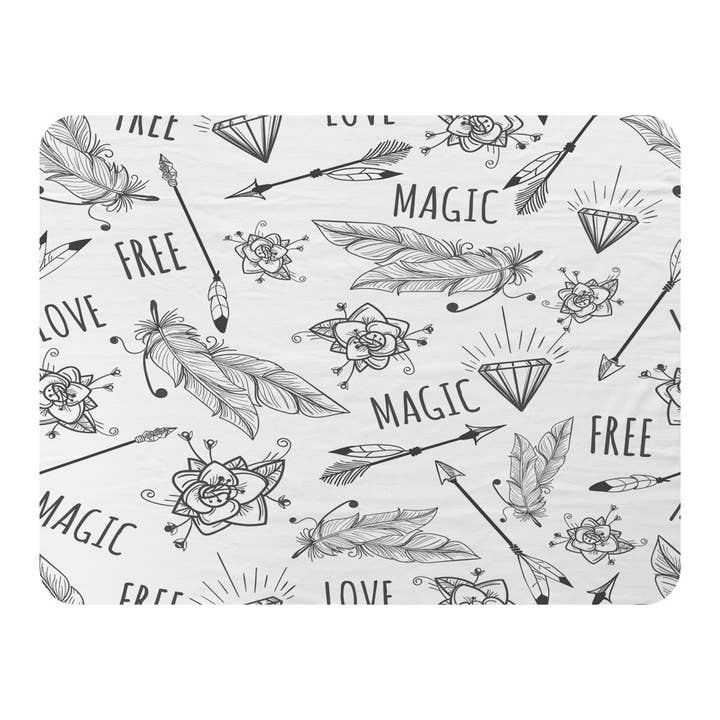 Tribal Feathers arrows and diamonds (Blanket) for wholesale by Benjamin Tate Design