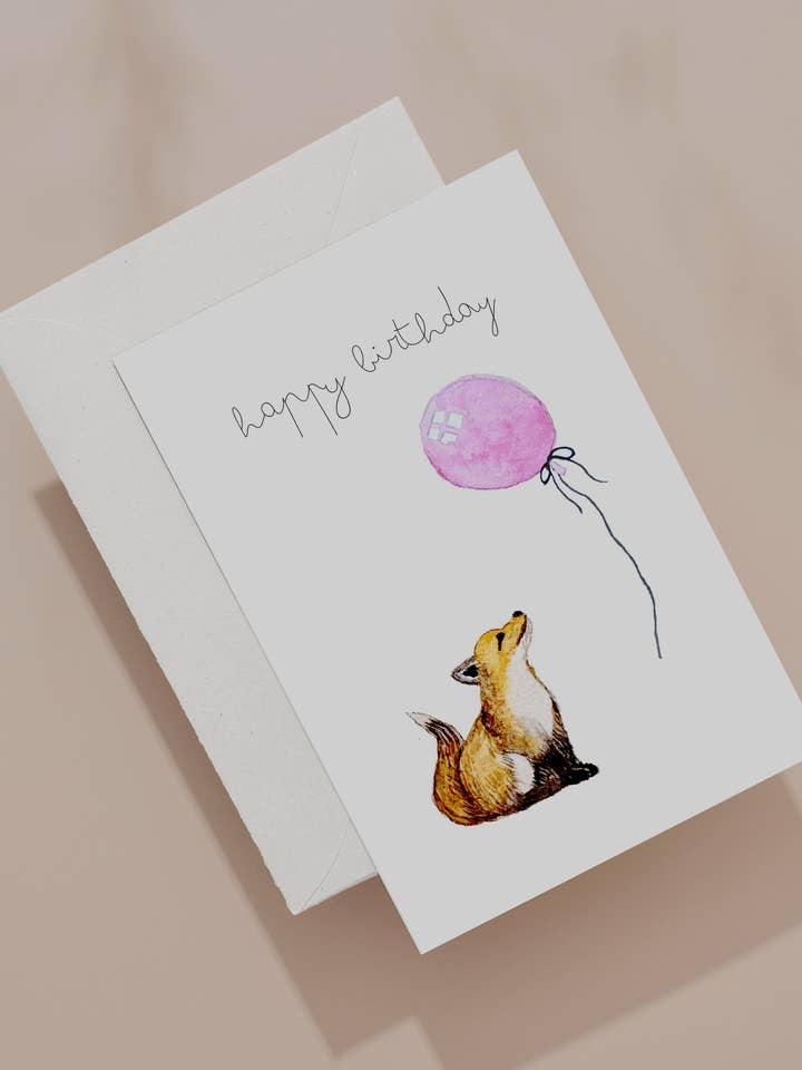 Fox with Balloon for wholesale by Bozena Allison Studio